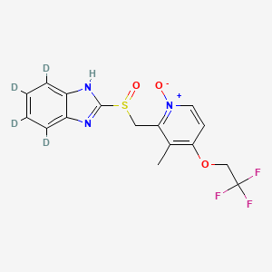 molecular formula C16H14F3N3O3S B584533 Lansoprazole-d4 N-Oxide CAS No. 1346604-20-3