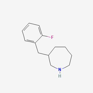 molecular formula C13H18FN B584534 3-[(2-氟苯基)甲基]氮杂环己烷 CAS No. 1158747-37-5