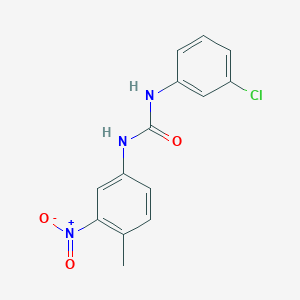 molecular formula C14H12ClN3O3 B5845341 N-(3-chlorophenyl)-N'-(4-methyl-3-nitrophenyl)urea 