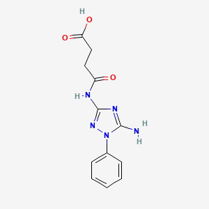 molecular formula C12H13N5O3 B5845348 4-[(5-amino-1-phenyl-1H-1,2,4-triazol-3-yl)amino]-4-oxobutanoic acid 