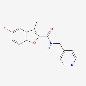 5-fluoro-3-methyl-N-(4-pyridinylmethyl)-1-benzofuran-2-carboxamide