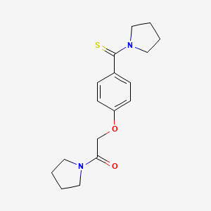molecular formula C17H22N2O2S B5845361 1-({4-[2-oxo-2-(1-pyrrolidinyl)ethoxy]phenyl}carbonothioyl)pyrrolidine 