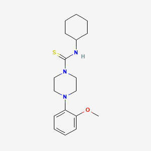 molecular formula C18H27N3OS B5845367 N-cyclohexyl-4-(2-methoxyphenyl)-1-piperazinecarbothioamide 