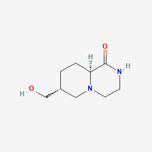 molecular formula C9H16N2O2 B584537 (7R,9AS)-7-(hydroxymethyl)octahydro-1H-pyrido[1,2-a]pyrazin-1-one CAS No. 145011-62-7