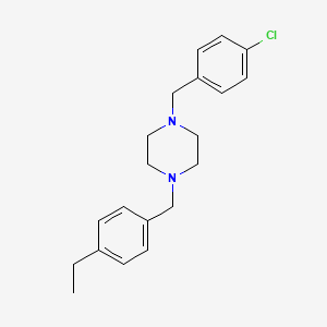 molecular formula C20H25ClN2 B5845377 1-(4-chlorobenzyl)-4-(4-ethylbenzyl)piperazine 