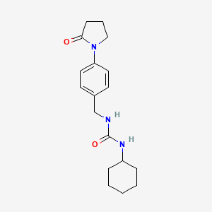 molecular formula C18H25N3O2 B5845378 N-cyclohexyl-N'-[4-(2-oxo-1-pyrrolidinyl)benzyl]urea 