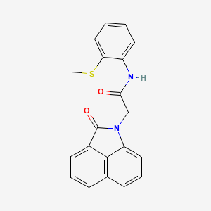 molecular formula C20H16N2O2S B5845380 N-[2-(methylthio)phenyl]-2-(2-oxobenzo[cd]indol-1(2H)-yl)acetamide 