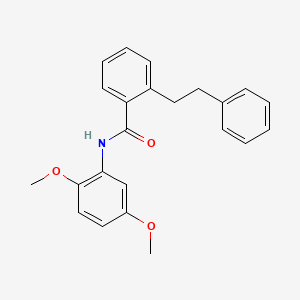 molecular formula C23H23NO3 B5845387 N-(2,5-dimethoxyphenyl)-2-(2-phenylethyl)benzamide 