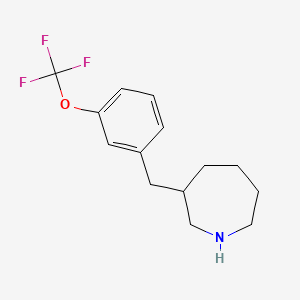 molecular formula C14H18F3NO B584540 Hexahydro-3-[[3-(trifluoromethoxy)phenyl]methyl]-1H-azepine CAS No. 1158747-82-0