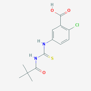 2-chloro-5-({[(2,2-dimethylpropanoyl)amino]carbonothioyl}amino)benzoic acid