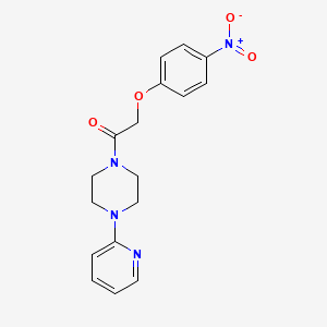 molecular formula C17H18N4O4 B5845423 1-[(4-nitrophenoxy)acetyl]-4-(2-pyridinyl)piperazine 