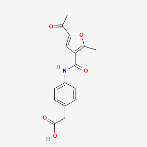 {4-[(5-acetyl-2-methyl-3-furoyl)amino]phenyl}acetic acid