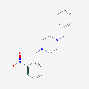 molecular formula C18H21N3O2 B5845428 1-benzyl-4-(2-nitrobenzyl)piperazine 
