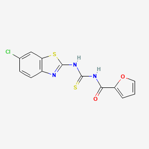 N-{[(6-chloro-1,3-benzothiazol-2-yl)amino]carbonothioyl}-2-furamide