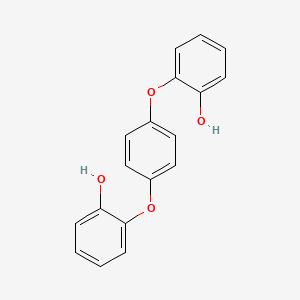 molecular formula C18H14O4 B5845440 2-[4-(2-Hydroxyphenoxy)phenoxy]phenol 