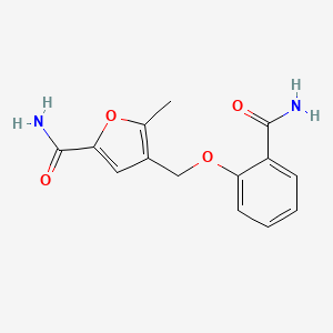 4-{[2-(aminocarbonyl)phenoxy]methyl}-5-methyl-2-furamide