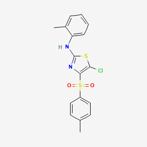 5-chloro-N-(2-methylphenyl)-4-[(4-methylphenyl)sulfonyl]-1,3-thiazol-2-amine