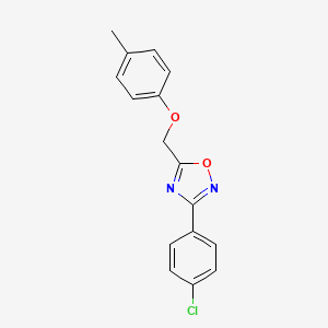 molecular formula C16H13ClN2O2 B5845487 3-(4-chlorophenyl)-5-[(4-methylphenoxy)methyl]-1,2,4-oxadiazole 
