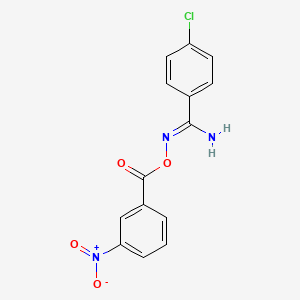 4-chloro-N'-[(3-nitrobenzoyl)oxy]benzenecarboximidamide