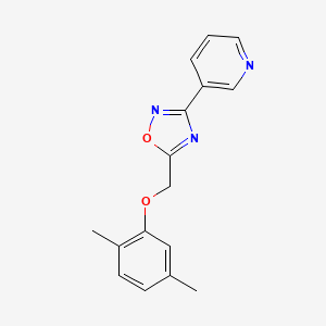 molecular formula C16H15N3O2 B5845502 3-{5-[(2,5-dimethylphenoxy)methyl]-1,2,4-oxadiazol-3-yl}pyridine 