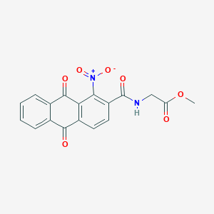 molecular formula C18H12N2O7 B5845513 methyl N-[(1-nitro-9,10-dioxo-9,10-dihydroanthracen-2-yl)carbonyl]glycinate 