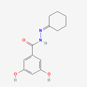 molecular formula C13H16N2O3 B5845557 N'-cyclohexylidene-3,5-dihydroxybenzohydrazide 