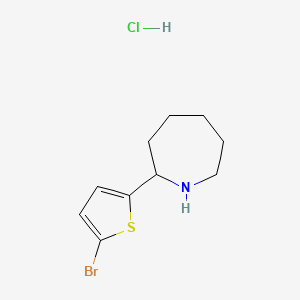 molecular formula C10H15BrClNS B584556 2-(5-Bromo-2-thienyl)hexahydro-1H-azepine Hydrochloride CAS No. 1346602-94-5
