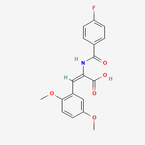 3-(2,5-dimethoxyphenyl)-2-[(4-fluorobenzoyl)amino]acrylic acid