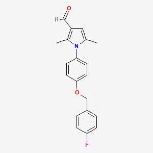 1-{4-[(4-fluorobenzyl)oxy]phenyl}-2,5-dimethyl-1H-pyrrole-3-carbaldehyde