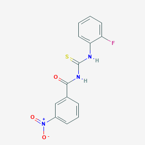 N-{[(2-fluorophenyl)amino]carbonothioyl}-3-nitrobenzamide
