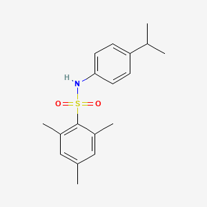 molecular formula C18H23NO2S B5845607 N-(4-isopropylphenyl)-2,4,6-trimethylbenzenesulfonamide 