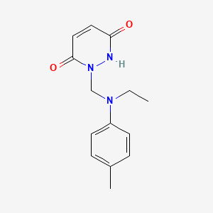 molecular formula C14H17N3O2 B5845629 2-{[ethyl(4-methylphenyl)amino]methyl}-6-hydroxy-3(2H)-pyridazinone 