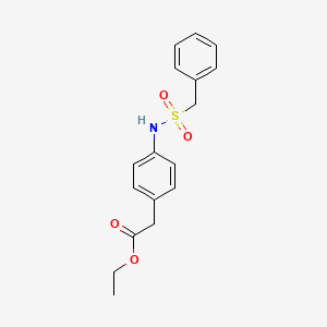 molecular formula C17H19NO4S B5845643 ethyl {4-[(benzylsulfonyl)amino]phenyl}acetate 