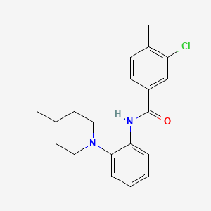 3-chloro-4-methyl-N-[2-(4-methyl-1-piperidinyl)phenyl]benzamide