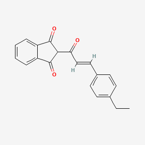 molecular formula C20H16O3 B5845659 2-[3-(4-ethylphenyl)acryloyl]-1H-indene-1,3(2H)-dione 