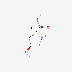 molecular formula C6H11NO3 B584568 (2S,4S)-4-Hydroxy-2-methylpyrrolidine-2-carboxylic acid CAS No. 152722-93-5