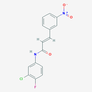 N-(3-chloro-4-fluorophenyl)-3-(3-nitrophenyl)acrylamide