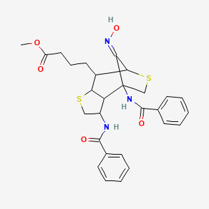 methyl 4-[1,3-bis(benzoylamino)-11-(hydroxyimino)-5,9-dithiatricyclo[6.2.1.0~2,6~]undec-7-yl]butanoate