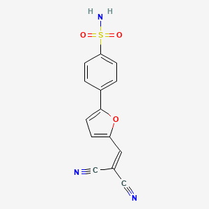 molecular formula C14H9N3O3S B5845715 4-[5-(2,2-dicyanovinyl)-2-furyl]benzenesulfonamide 