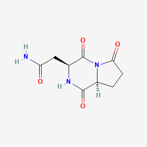 molecular formula C9H11N3O4 B584572 Pyroglutamylasparagine diketopiperazine CAS No. 151367-95-2