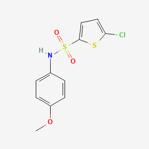 molecular formula C11H10ClNO3S2 B5845720 5-chloro-N-(4-methoxyphenyl)-2-thiophenesulfonamide 