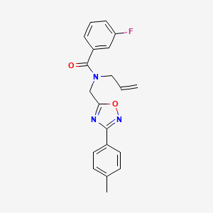 N-allyl-3-fluoro-N-{[3-(4-methylphenyl)-1,2,4-oxadiazol-5-yl]methyl}benzamide