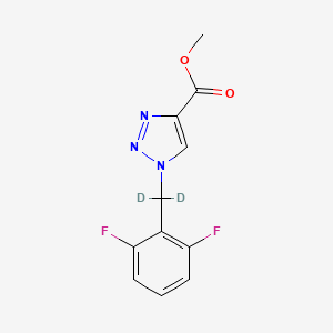 molecular formula C11H9F2N3O2 B584574 1-(2,6-Difluorobenzyl)-1H-1,2,3-triazole-4-carboxylic Acid Methyl Ester-d2 CAS No. 1346597-78-1