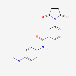 molecular formula C19H19N3O3 B5845762 N-[4-(dimethylamino)phenyl]-3-(2,5-dioxo-1-pyrrolidinyl)benzamide 