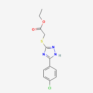 molecular formula C12H12ClN3O2S B5845769 ethyl {[5-(4-chlorophenyl)-4H-1,2,4-triazol-3-yl]thio}acetate 