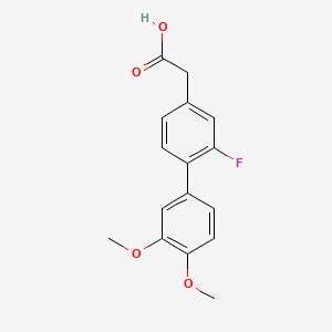 molecular formula C16H15FO4 B584578 3',4'-Dimethoxy alpha-Desmethyl Flurbiprofen CAS No. 1346604-78-1