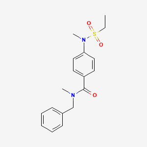 molecular formula C18H22N2O3S B5845783 N-benzyl-4-[(ethylsulfonyl)(methyl)amino]-N-methylbenzamide 