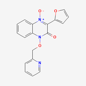 molecular formula C18H13N3O4 B5845790 3-(2-furyl)-1-(2-pyridinylmethoxy)-2(1H)-quinoxalinone 4-oxide 