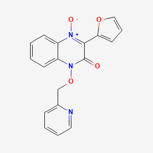 3-(2-furyl)-1-(2-pyridinylmethoxy)-2(1H)-quinoxalinone 4-oxide