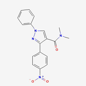 N,N-dimethyl-3-(4-nitrophenyl)-1-phenyl-1H-pyrazole-4-carboxamide